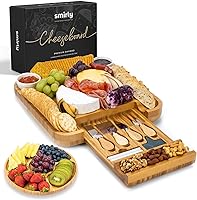 SMIRLY Charcuterie Boards Gift Set: Charcuterie Board Set, Bamboo Cheese Board Set - Unique Mothers Day Gifts for Mom -...